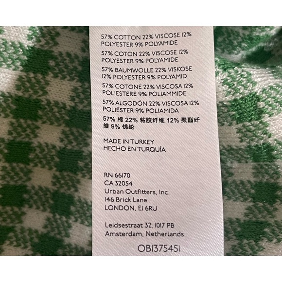 Anthropologie Gingham Knit Mini Dress NWT SZ XL - Picture 9 of 14